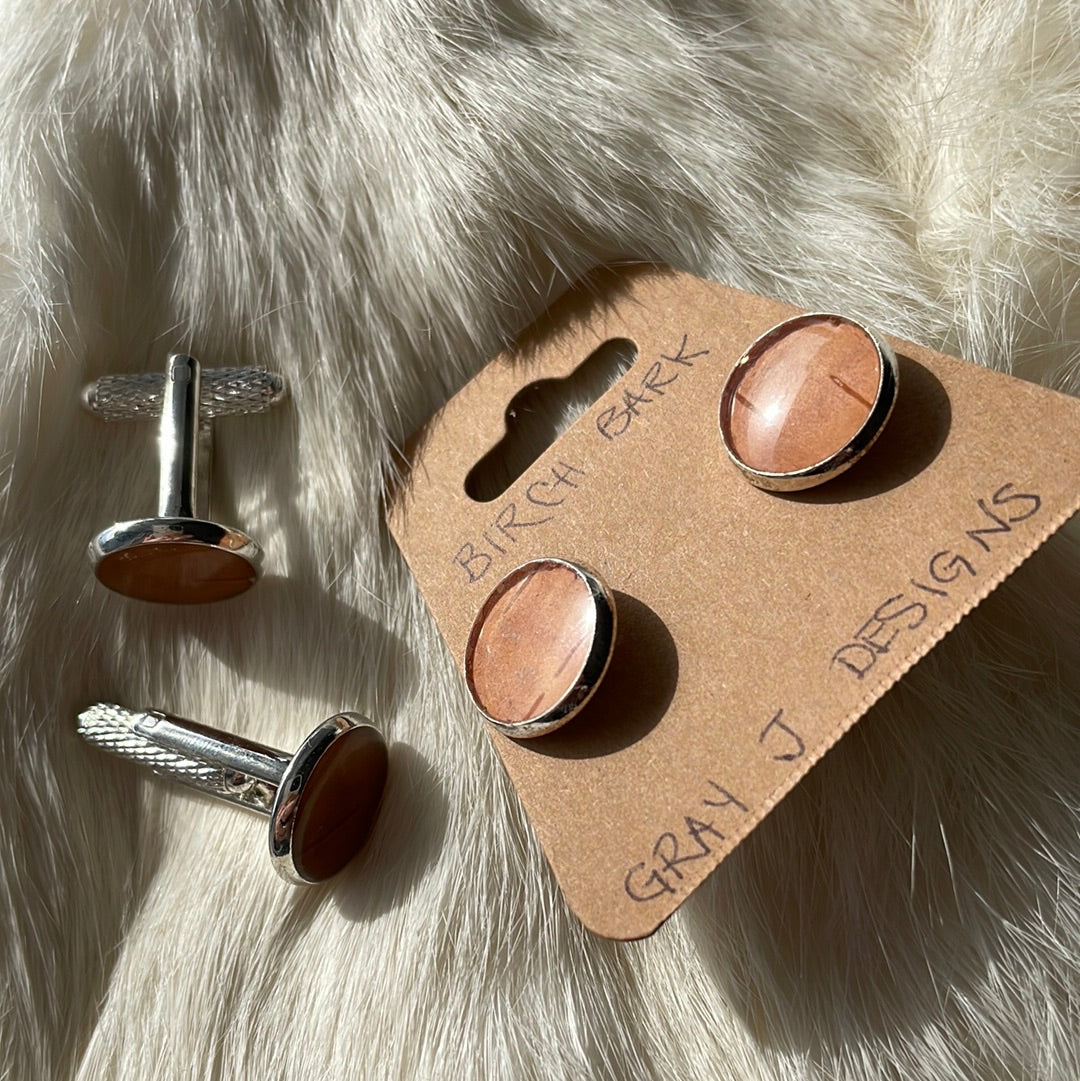 Birch bark Cufflinks