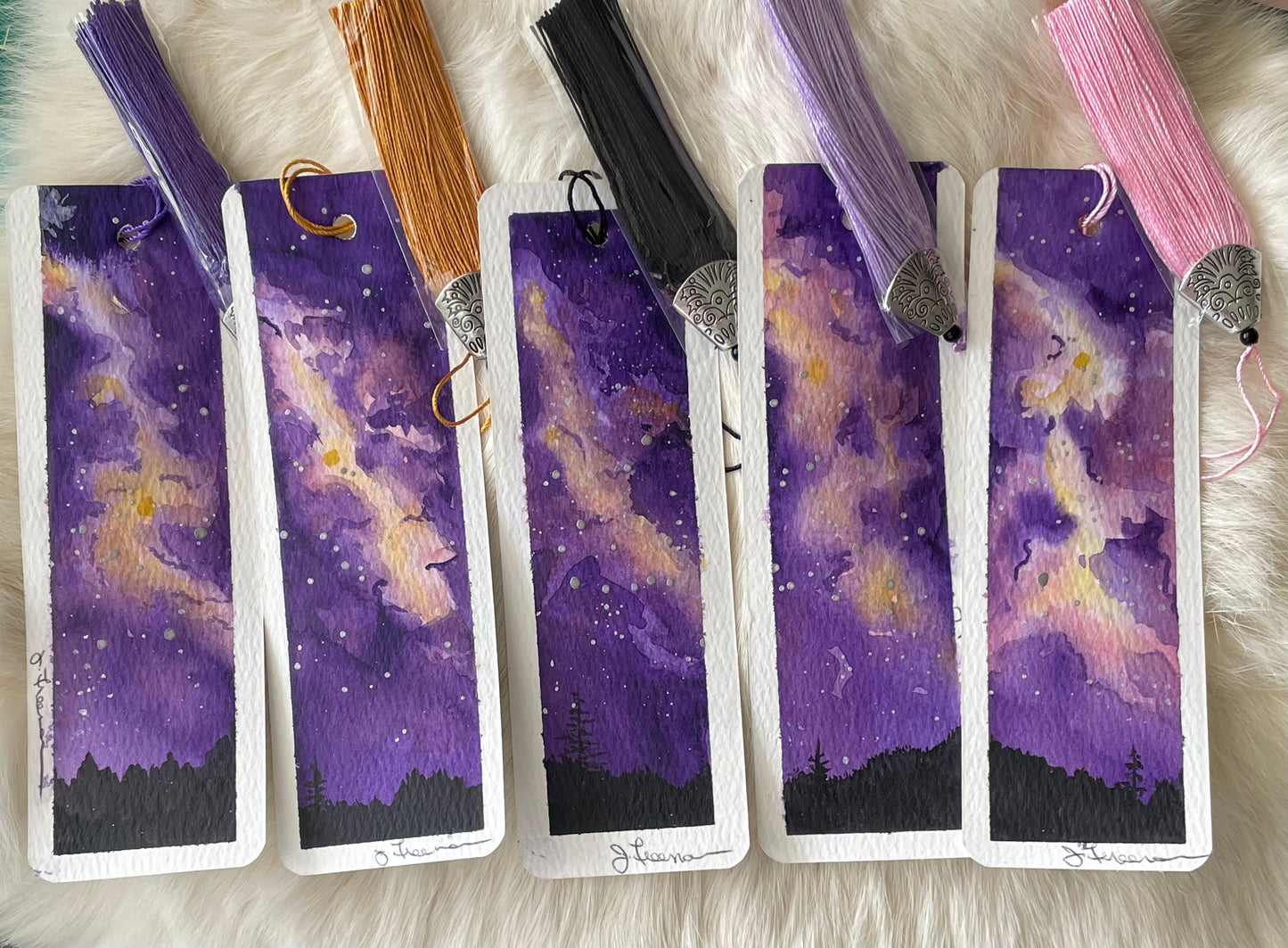 Water colour bookmarks