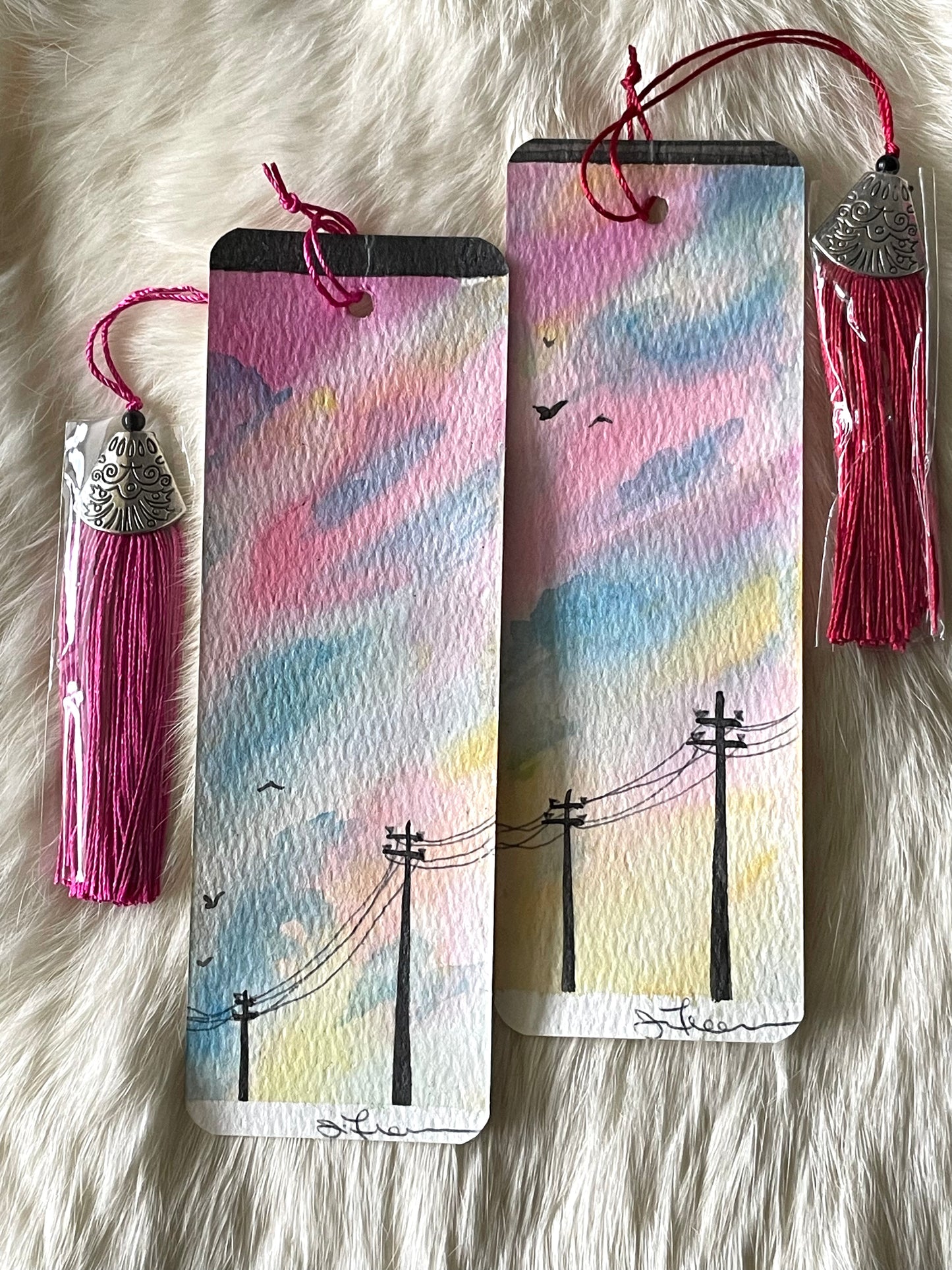 Water colour bookmarks