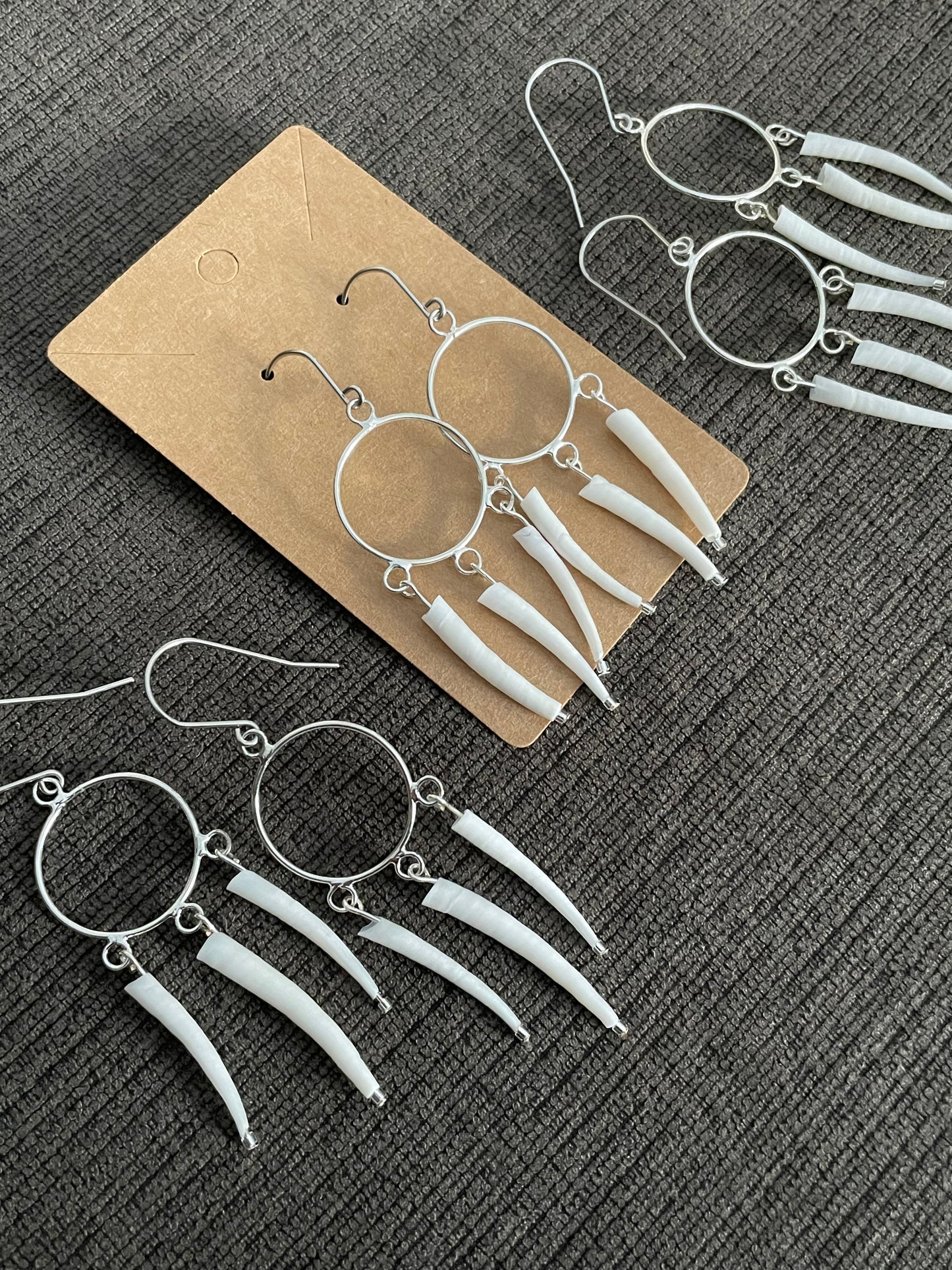 Dentalium shell earrings
