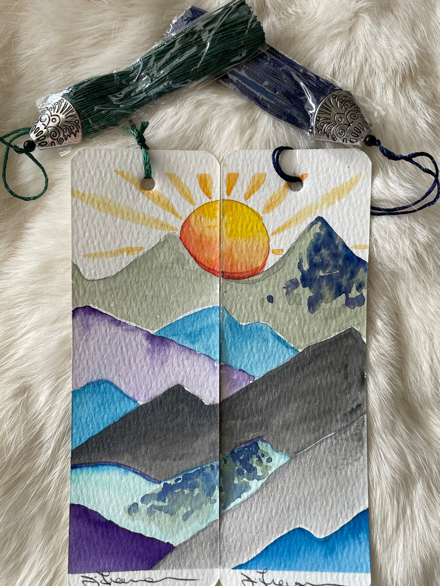 Water colour bookmarks