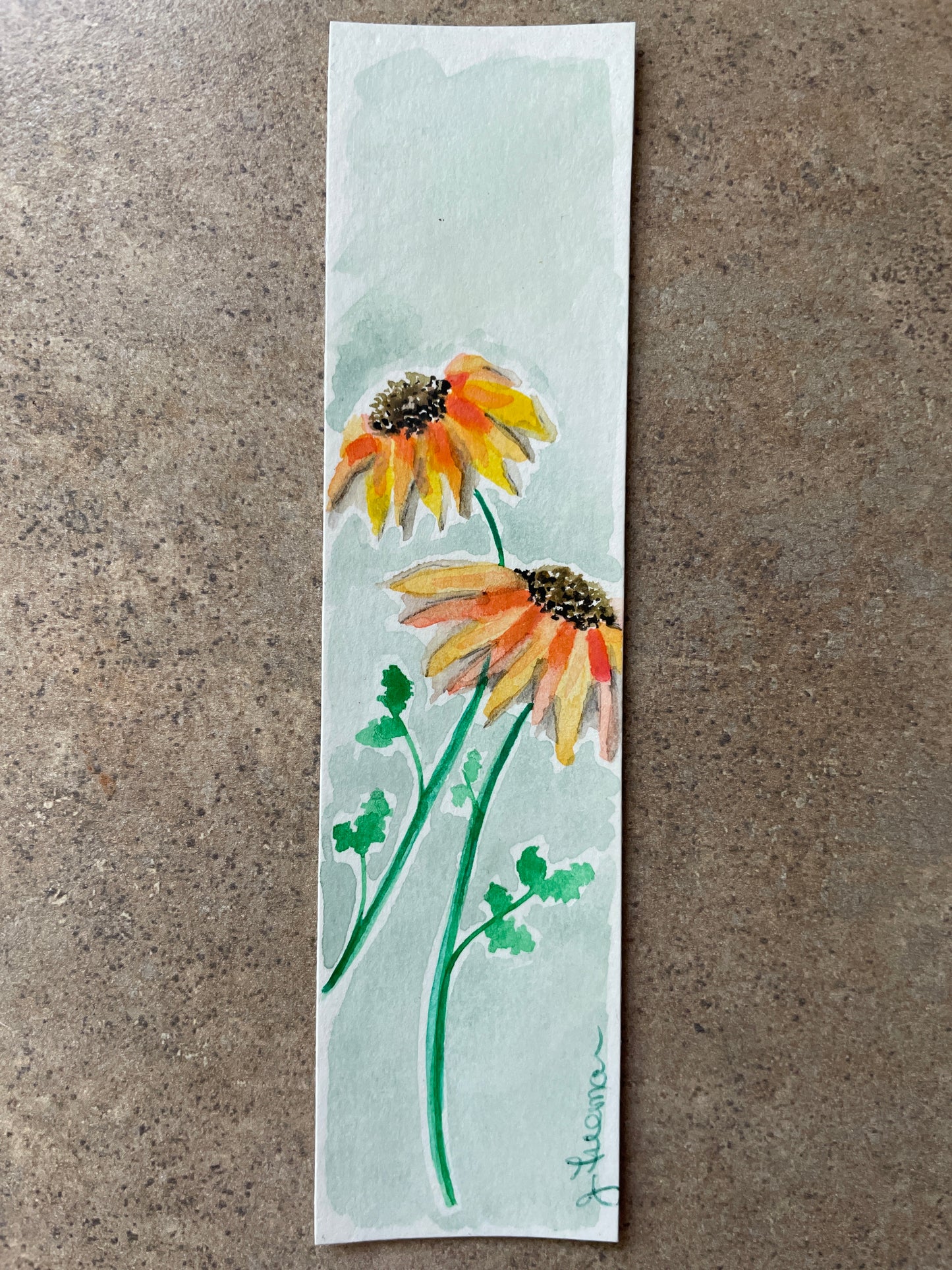 Water colour bookmarks