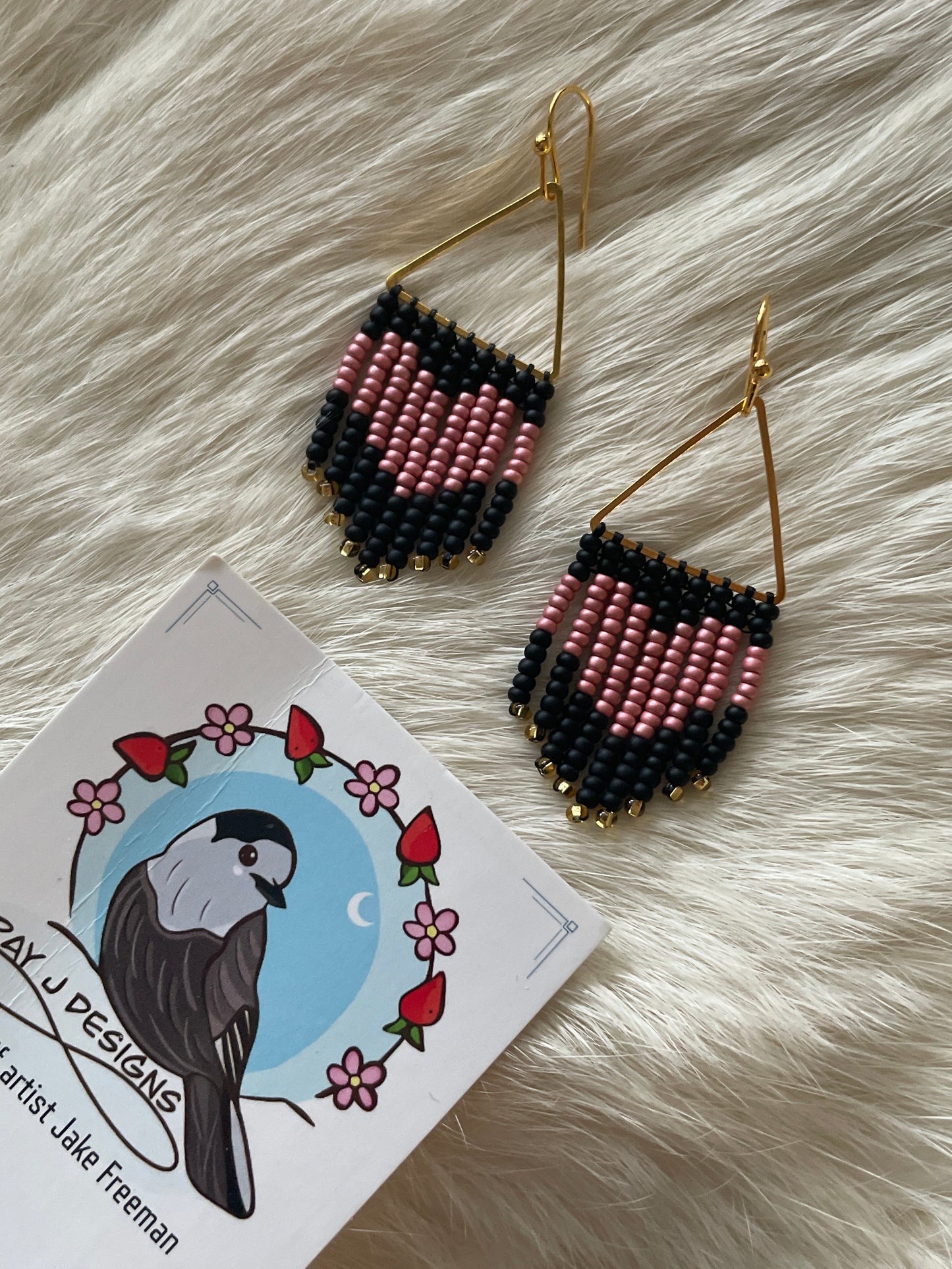 Black heart mini fringe