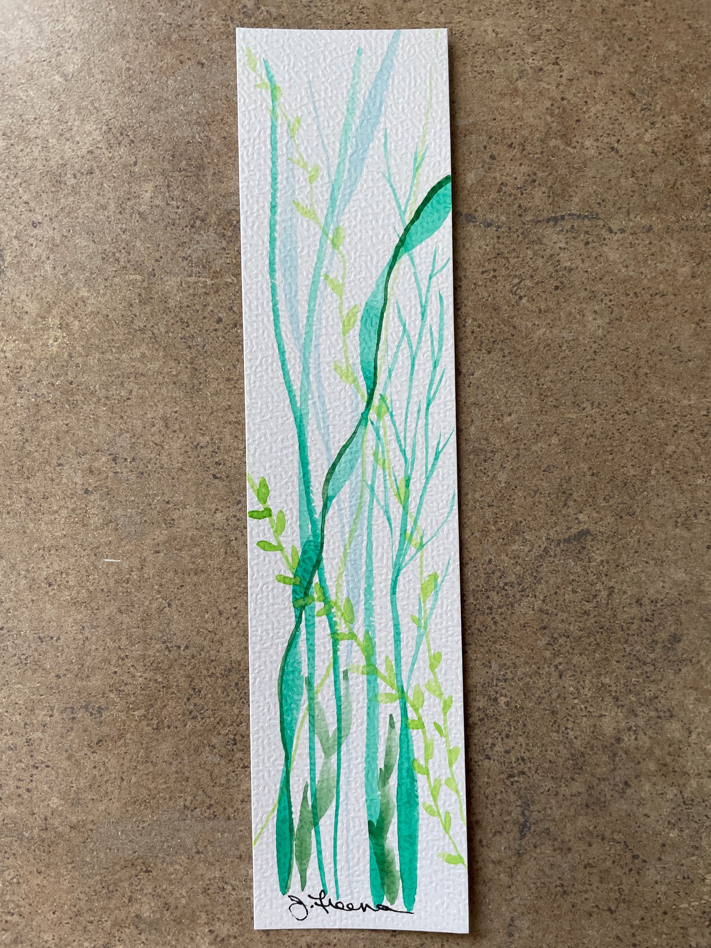 Water colour bookmarks