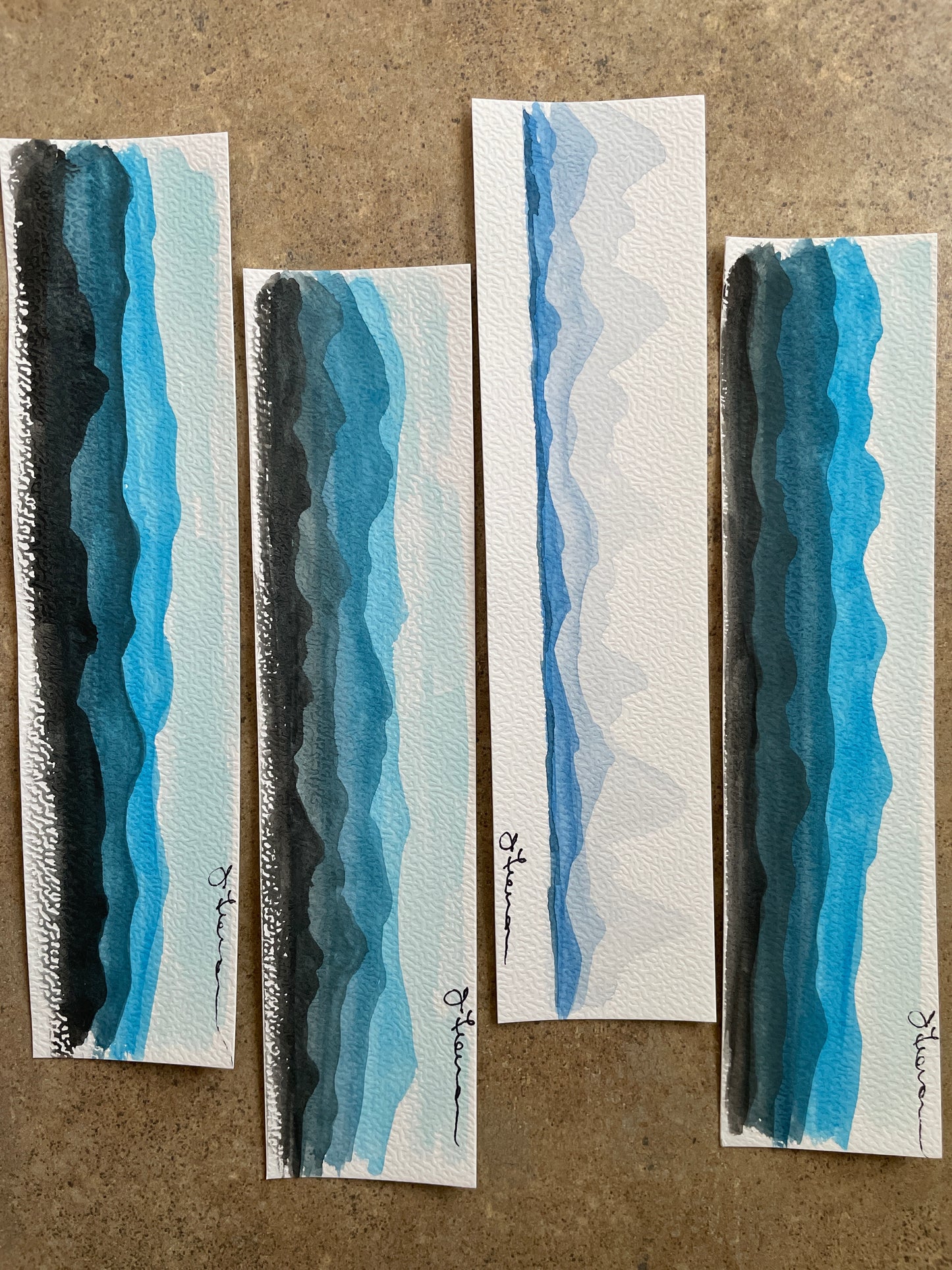 Water colour bookmarks