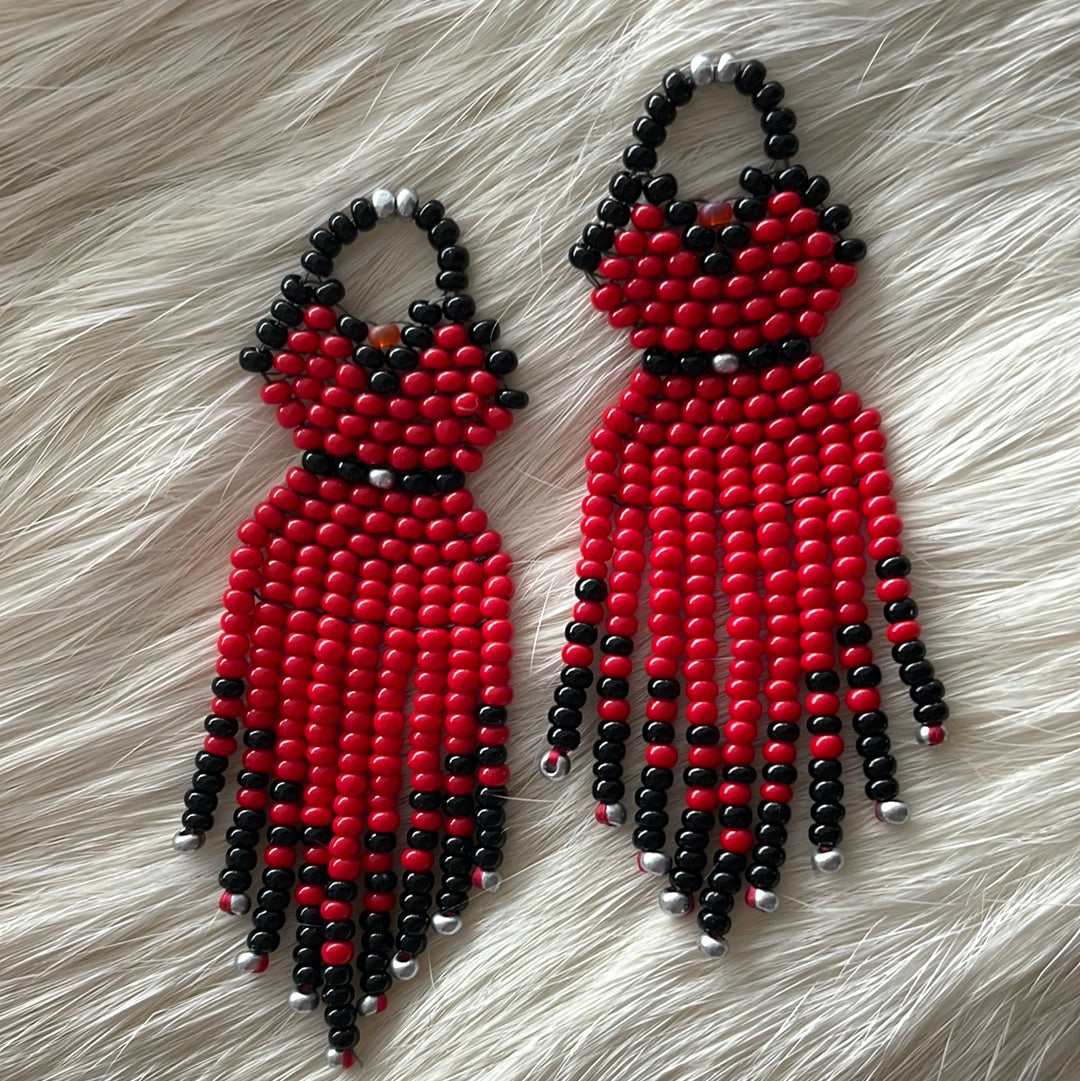 REDress earrings or pendant (fringe)