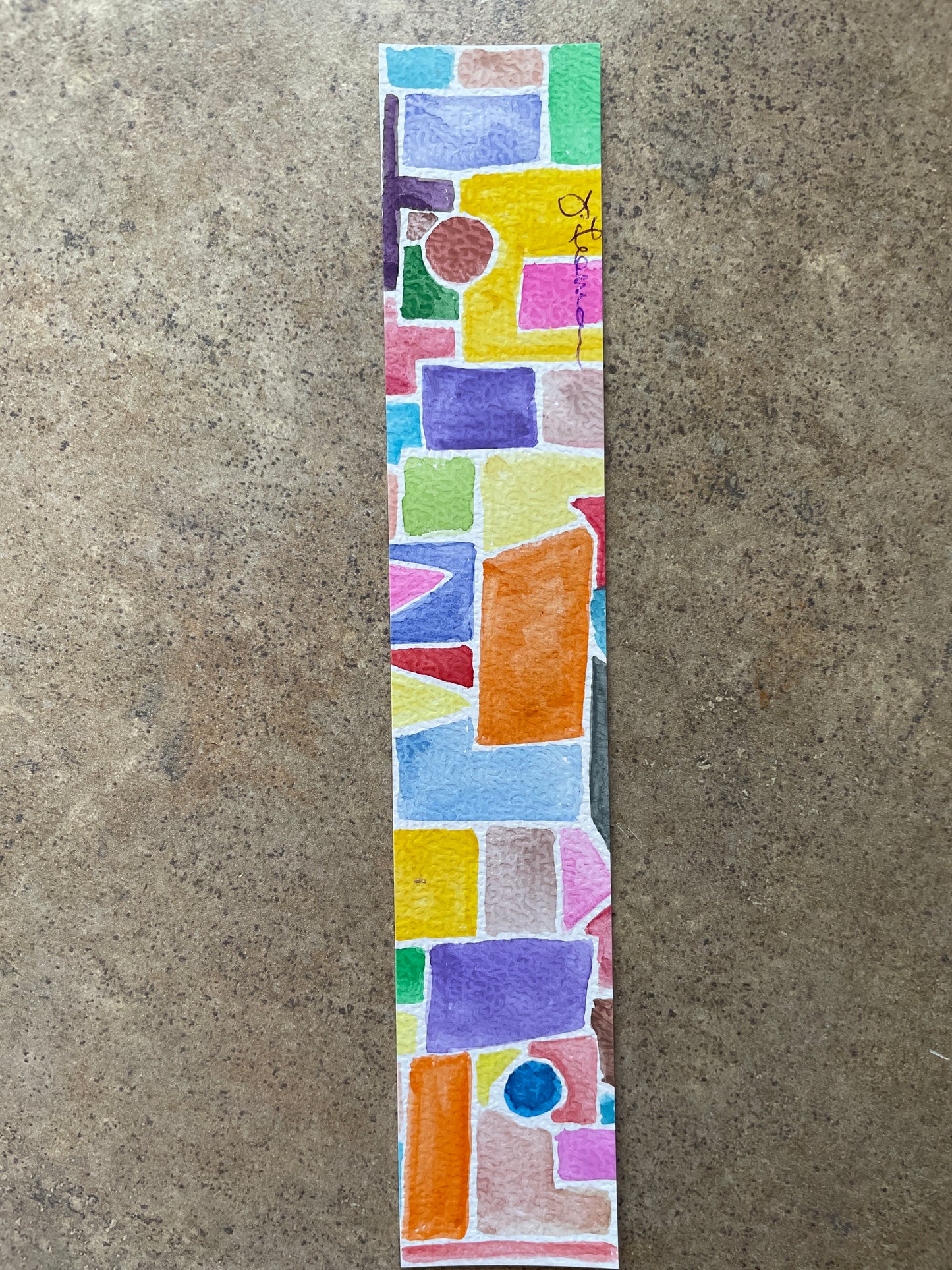 Water colour bookmarks