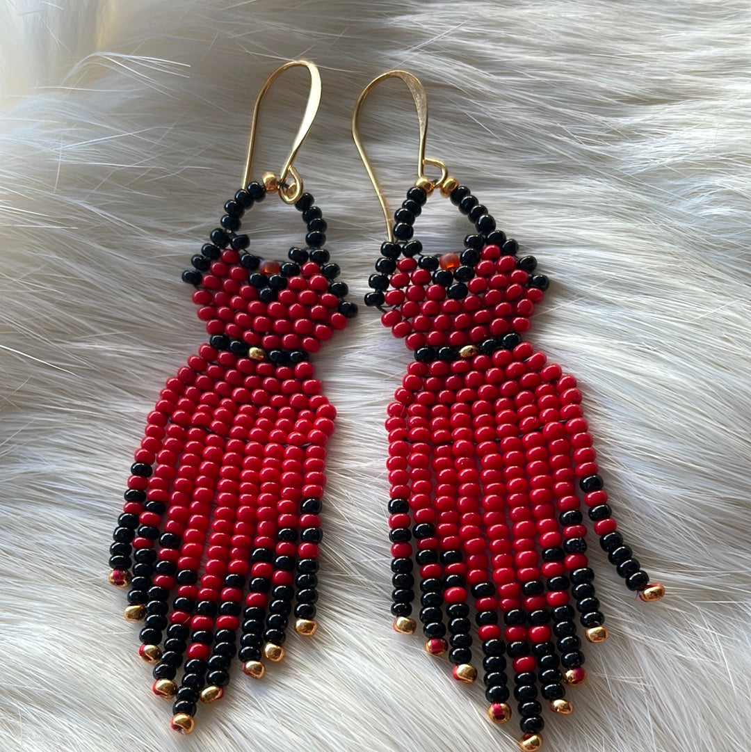 REDress earrings or pendant (fringe)