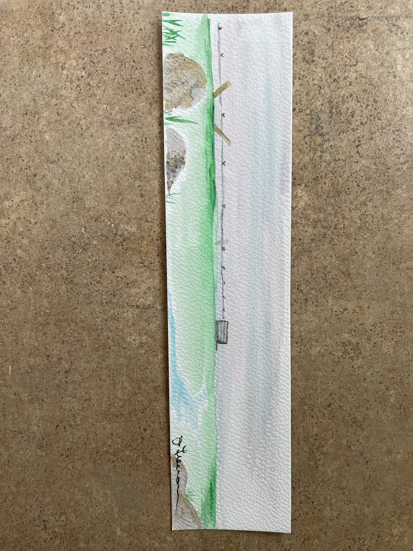 Water colour bookmarks