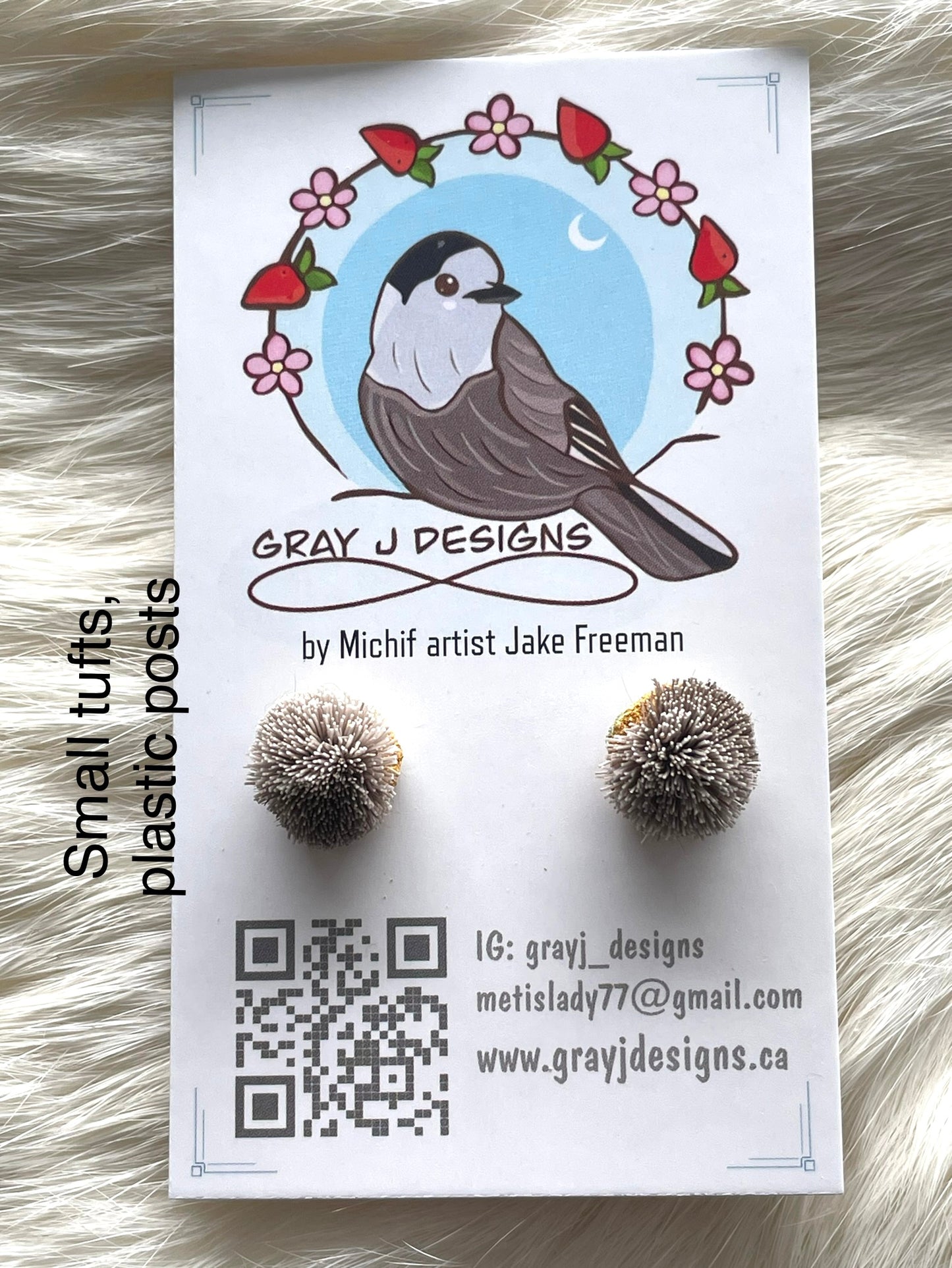 Caribou tuft stud earrings
