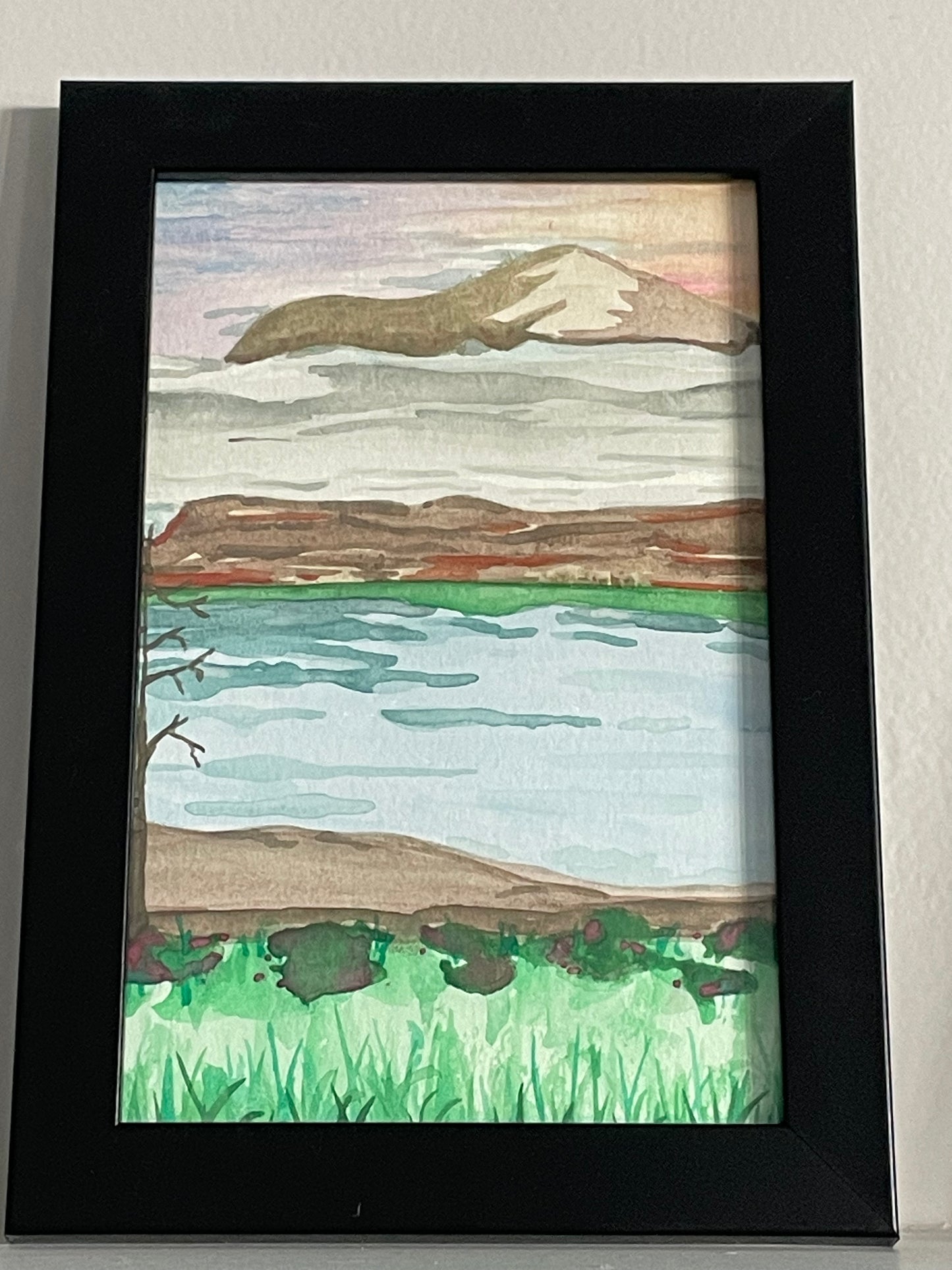 Water colour 5x7 framed painting