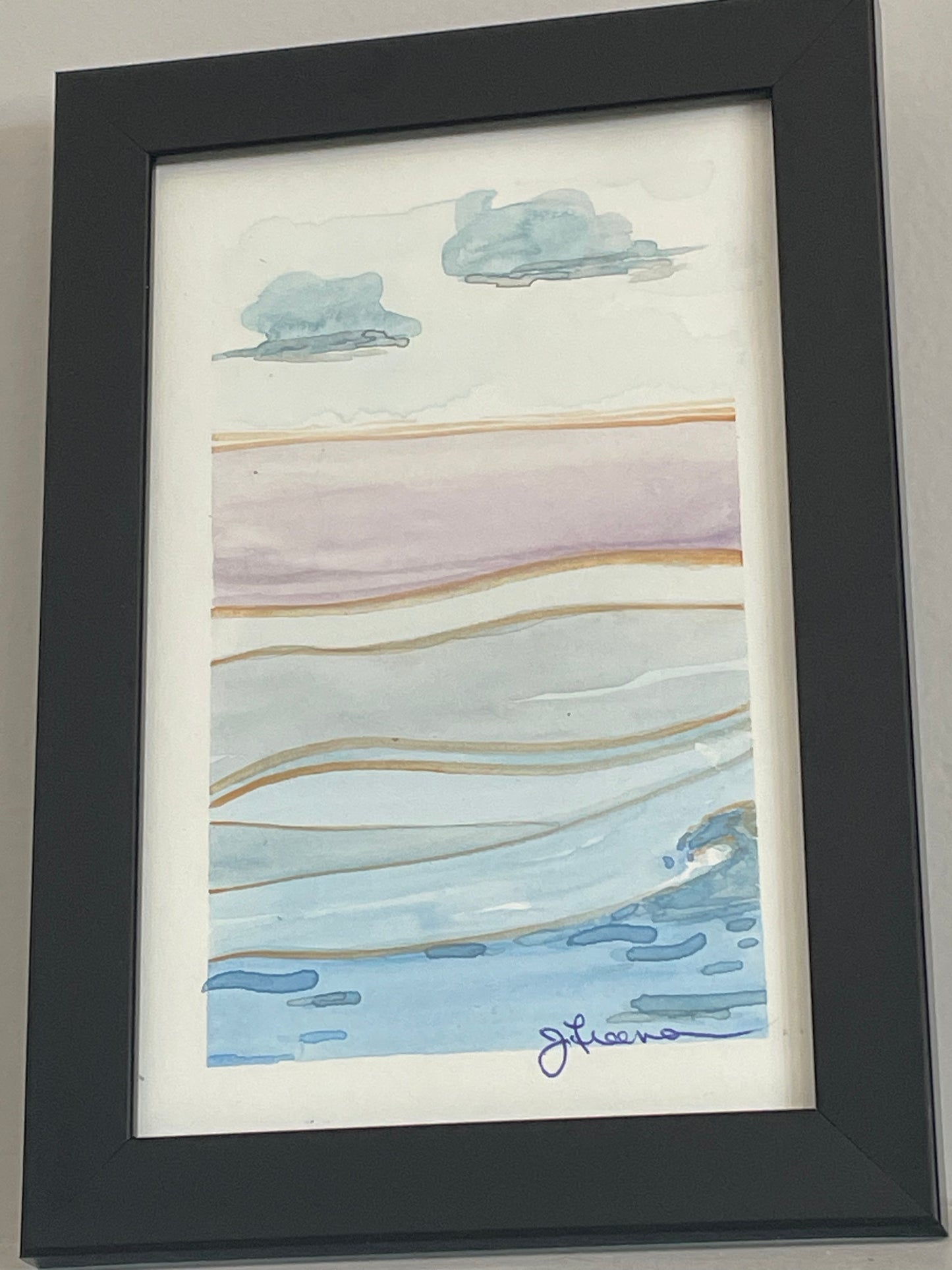 Water colour 5x7 framed painting