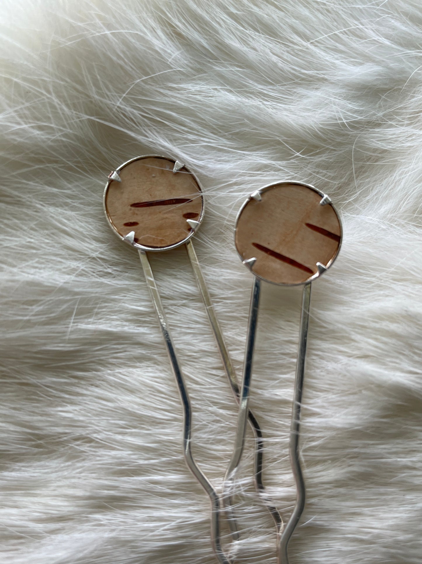 Birch hair pins