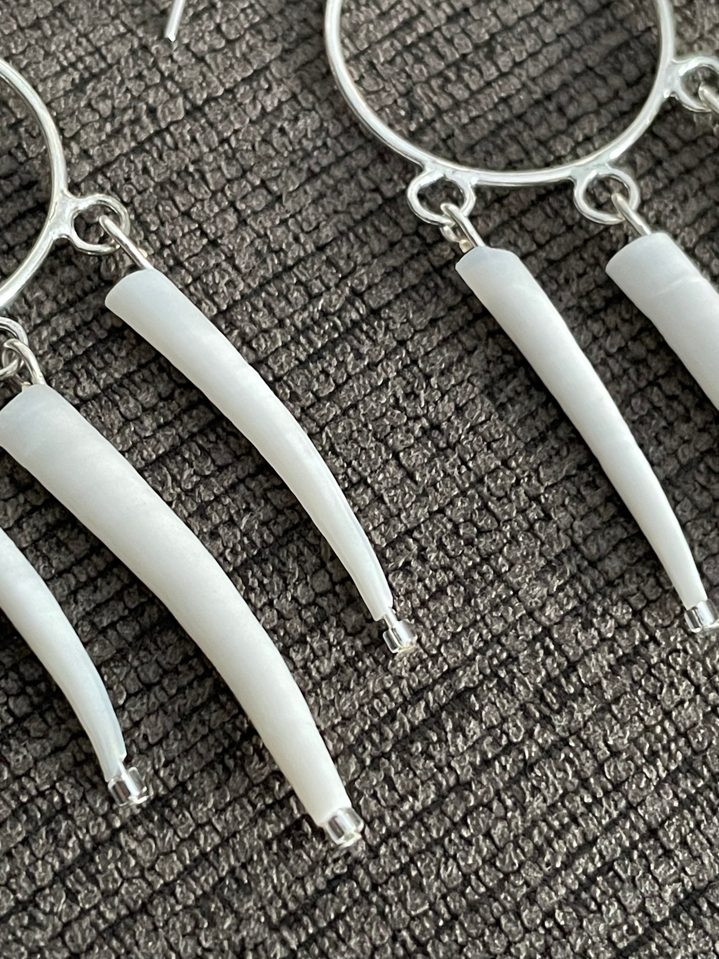 Dentalium shell earrings